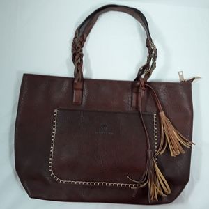 Weimeibaige Shoulder Bag Tote Large Dark Brown